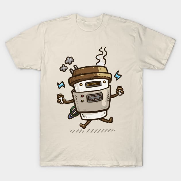 Latte Bot T-Shirt by nickv47